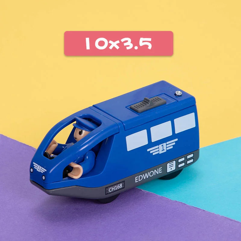 Kids RC Electric Trains Locomotive Magnetic Train Diecast Slot Toy Fit For Brio Wooden Railway Train Tracks Toys For Children