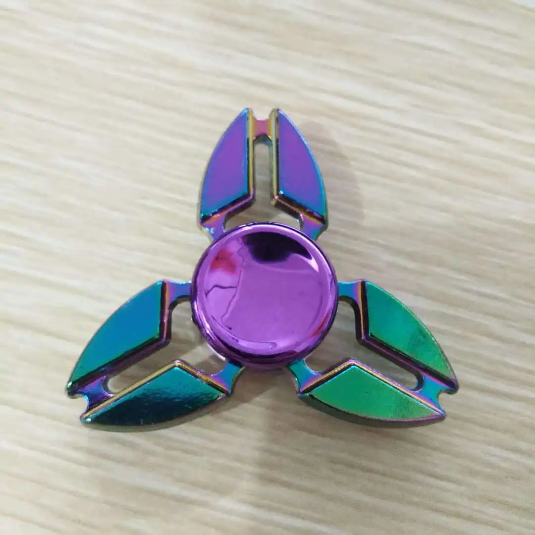 1 Pieces Tri Spinner Model 60-65MM Finger Spinner Anxiety Relief Stress Finger Gyro R188 Bearing Spider Metal Hand Spinner
