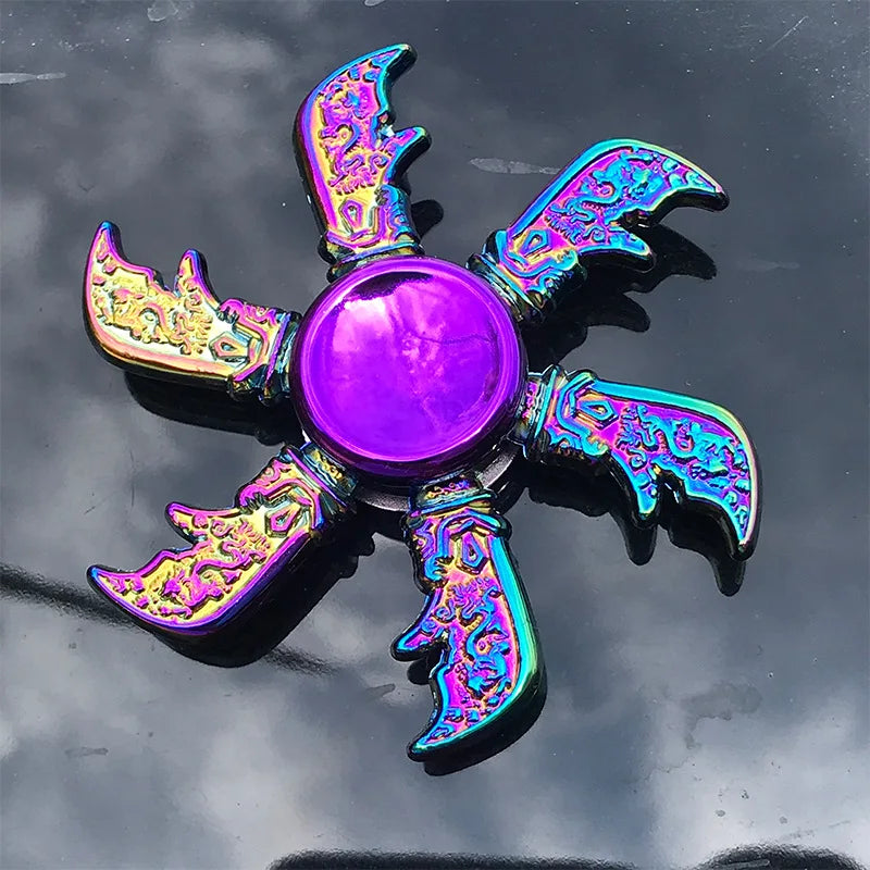 1 Pieces Tri Spinner Model 60-65MM Finger Spinner Anxiety Relief Stress Finger Gyro R188 Bearing Spider Metal Hand Spinner