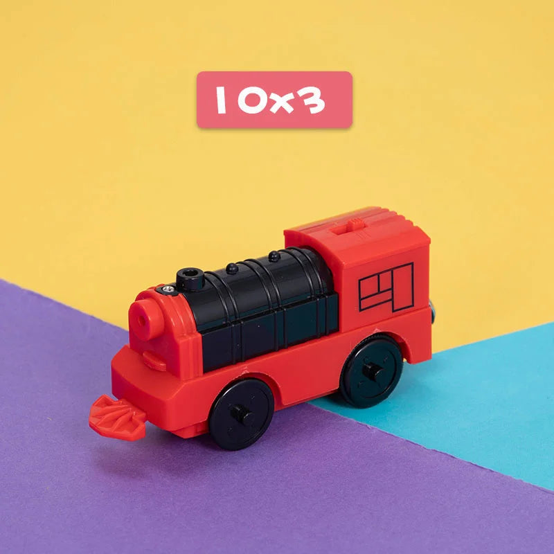 Kids RC Electric Trains Locomotive Magnetic Train Diecast Slot Toy Fit For Brio Wooden Railway Train Tracks Toys For Children