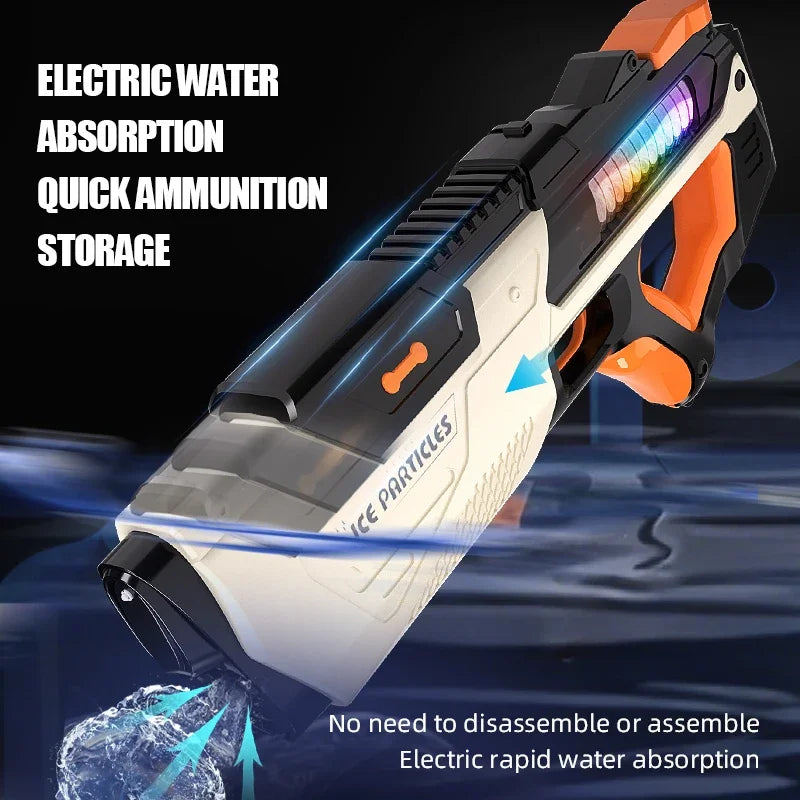 Full Electric Automatic Water Storage Gun Toys Portable Children Summer Beach Outdoor Fight Fantasy Toys for Boys Kids Game Gift