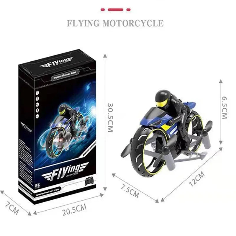 2-In-1 Land/Air Mode Flying High Speed Motorcycle One Key Switch Stunt 2.4G RC Drone Intelligent Quadcopter Kid Toy Gift