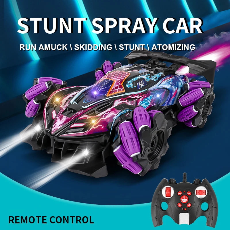 NEW F1 Drift RC Car with LED Light Wheel Music 2.4G Glove Gesture Wireless Remote Control Electrospray Stunt Car 4WD Toys