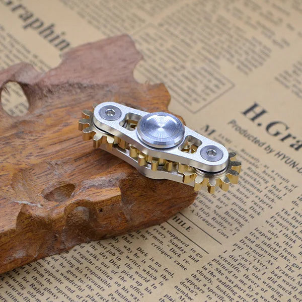 Delicateness Gear Hand Spinner All Copper Fidget Spinner Nine Teeth Linkage Edc Metal Alloy Spinner Focus Toys Stress Relief