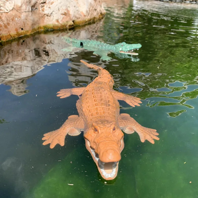 Rc Crocodile Remote Control Boat Electric Simulation Radio control Machine toys Children's Water pool Outdoor Toys for Boys