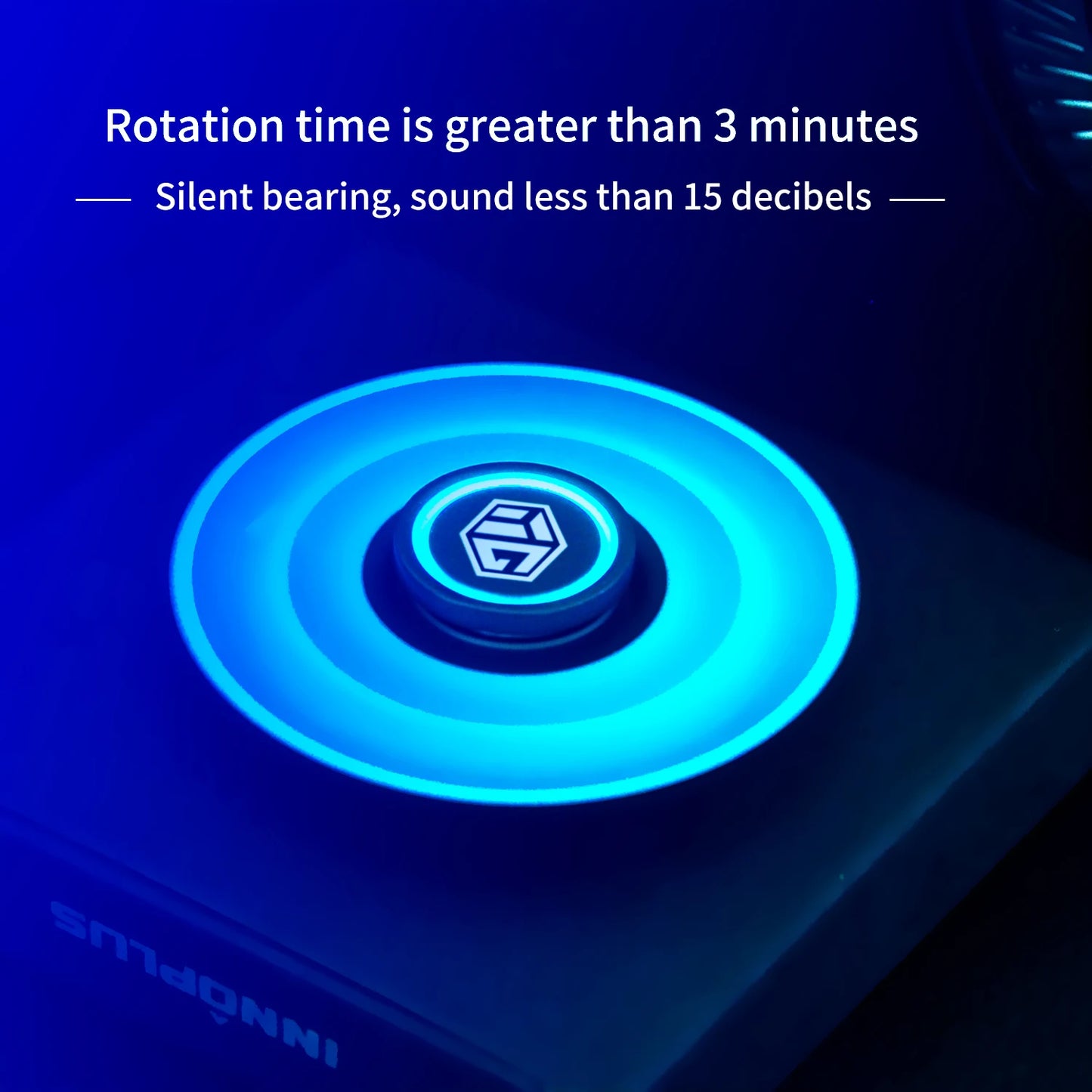 Luminous Fidget Spinner - Alloy Metal Hand Spinner Gyro Toy with R188 Silent Bearing, Light Up EDC Stress Relief for Adults Kids