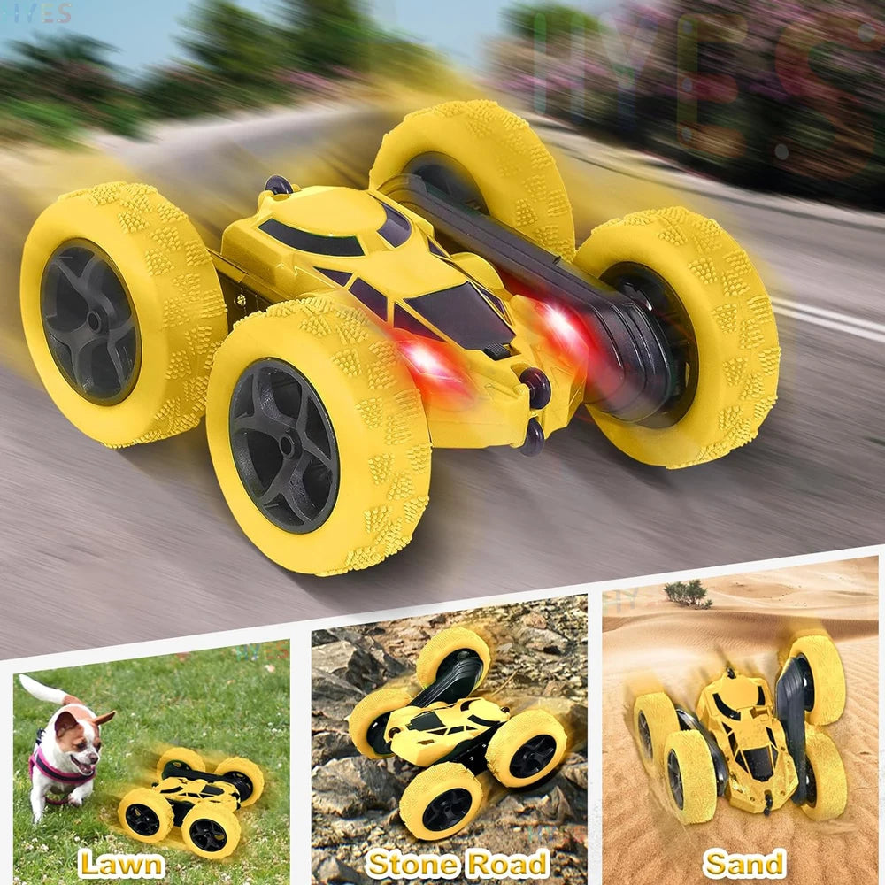 Double Sided Flip RC Stunt Car 2.4G Remote Control 360° Degree Rotation Off-Road Drift Car Toy Gift for Kids Adults Boys Girls