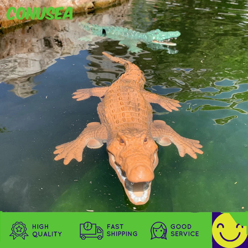 Rc Crocodile Remote Control Boat Electric Simulation Radio control Machine toys Children's Water pool Outdoor Toys for Boys