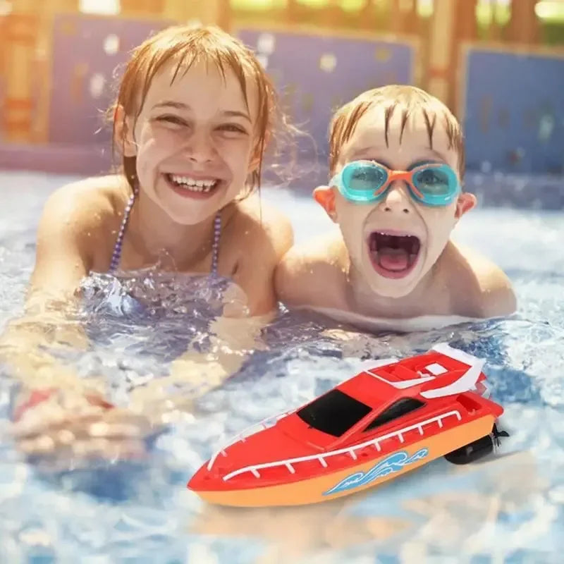 Mini ChildrenToys Rc boat High Speed Remote Control Speedboat Super Electric Waterproof Outdoor Water Play Toy For Kids