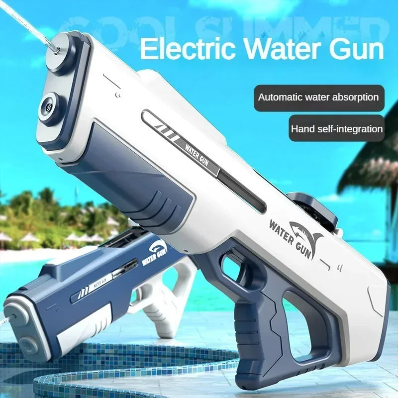 Summer Outdoor ToyChildren Automatic Water Absorption Electric Water Gun Toys Hand Self-integration High-pressure Watergun Toys