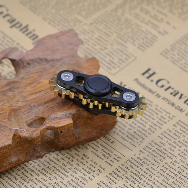 Delicateness Gear Hand Spinner All Copper Fidget Spinner Nine Teeth Linkage Edc Metal Alloy Spinner Focus Toys Stress Relief