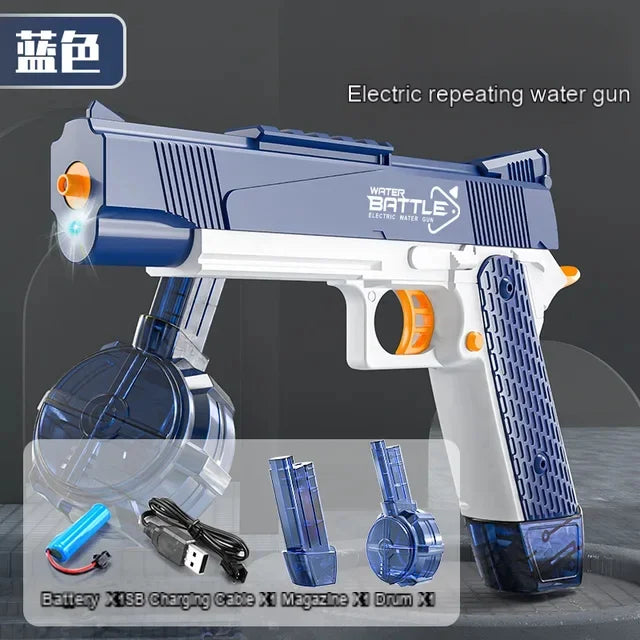 New Water Gun Electric Pistol Shooting Toy Gun Full Automatic Summer Pool Beach Toy For Kids Children Boys Girls Adult Toys