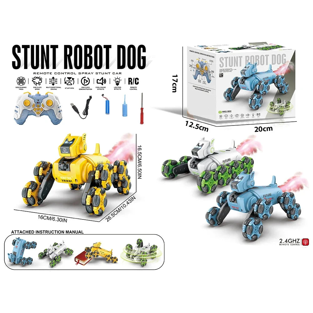 2.4G Remote Control Robot Dog 360 Degree Drift Stunt RC Car Toys For Boys Girls Children Gift M765-53
