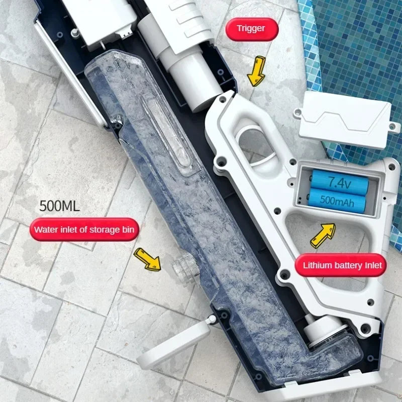 Summer Outdoor ToyChildren Automatic Water Absorption Electric Water Gun Toys Hand Self-integration High-pressure Watergun Toys