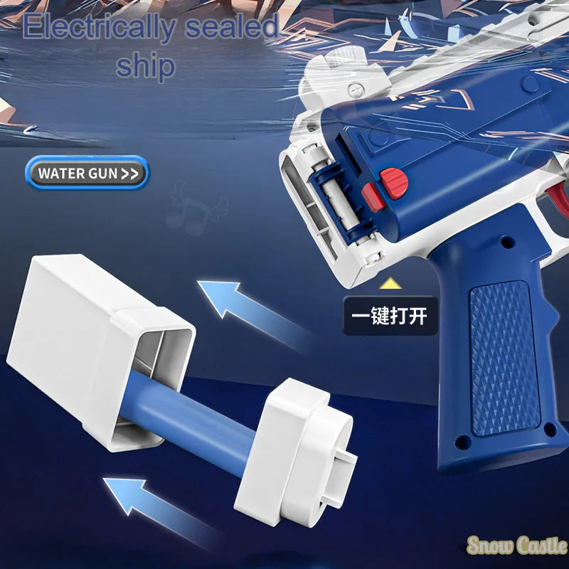 New Water Gun Electric Pistol Shooting Toy Gun Full Automatic Summer Pool Beach Toy For Kids Children Boys Girls Adult Toys