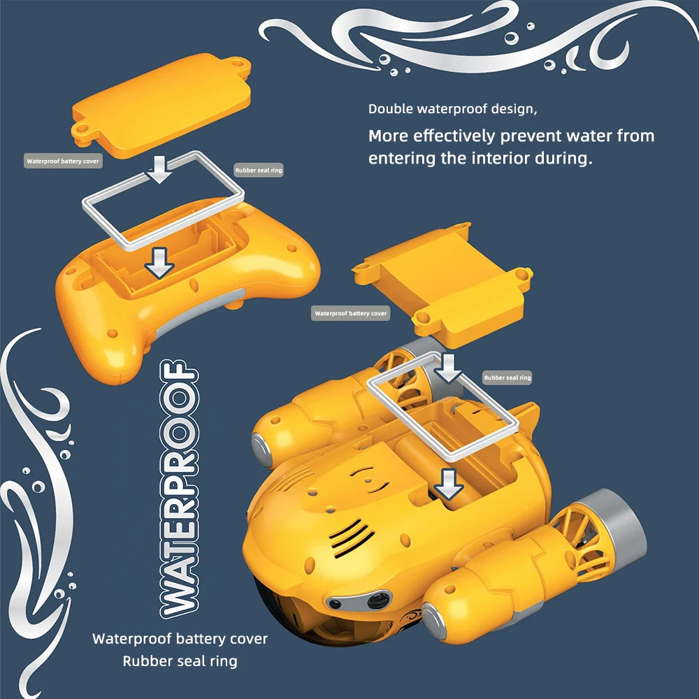 2.4G Remote Control Motorboat With Spray Light Waterproof Double Propeller Rc Boat Outdoor Swimming Pool Kids Toy Gift For Boys