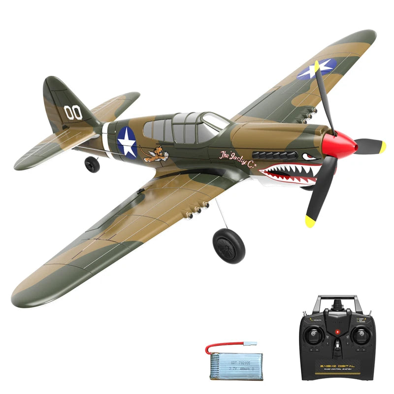 Volantex New Spitfire RC Plane EPP 400mm Wingspan RC Fighter One Key Aerobatic 2.4G 4CH RTF Warbird Plane
