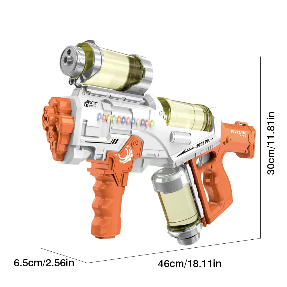 Water Gun Toy Full-automatic High-speed Repeating Water Gun with Lights Large-capacity Children's Water Play Toys for Boys Gifts