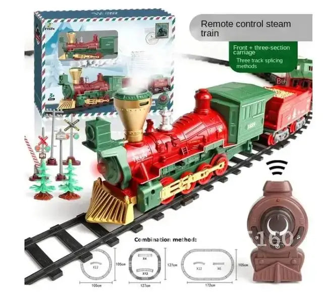 2.4G Remote Control Electric Rail Model Set Children's Toy Gift Nostalgic Children's Christmas Retro Train Christmas