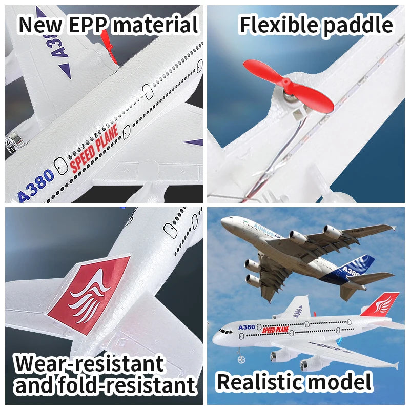 Hot Gyro Airplane Airbus A380 RC Airplane Foam Toys 2.4G Fixed Wing Plane Outdoor Toys Drone Easy Fly Children Gift