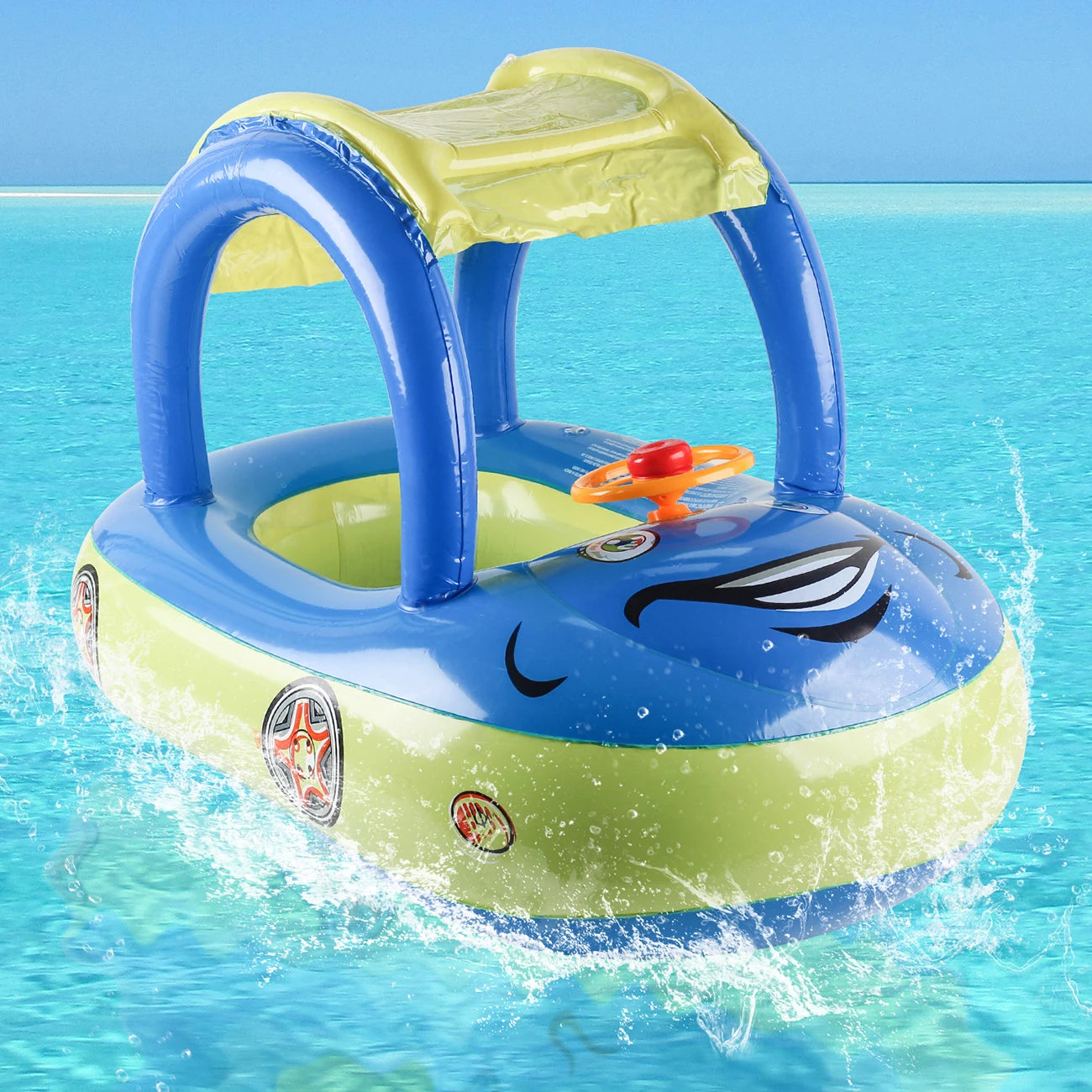 Car shape Toddler pool floats,Baby Swimming ring beach toys,Pool float for kids swim floaties,floaty for toddlers 4-6