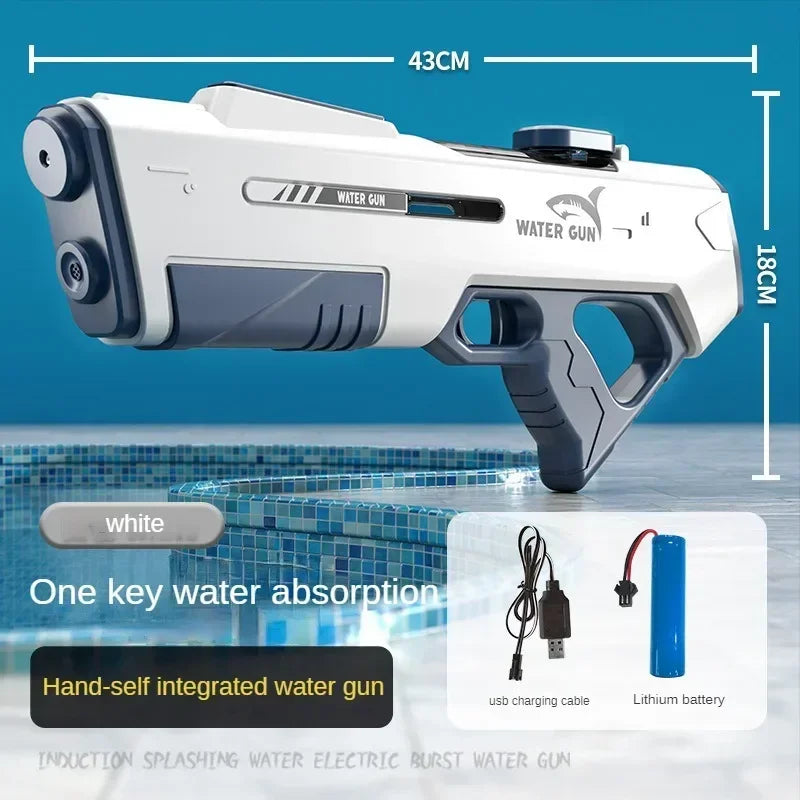 Summer Outdoor ToyChildren Automatic Water Absorption Electric Water Gun Toys Hand Self-integration High-pressure Watergun Toys