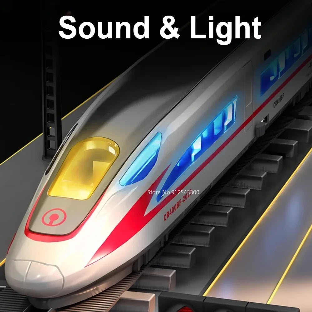 1:60 Scale FuXing High-speed Railway Toy Car Model Sound Light Remote Control Electric Simulation Train Models Ornaments Gifts