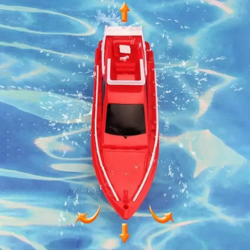 Mini ChildrenToys Rc boat High Speed Remote Control Speedboat Super Electric Waterproof Outdoor Water Play Toy For Kids