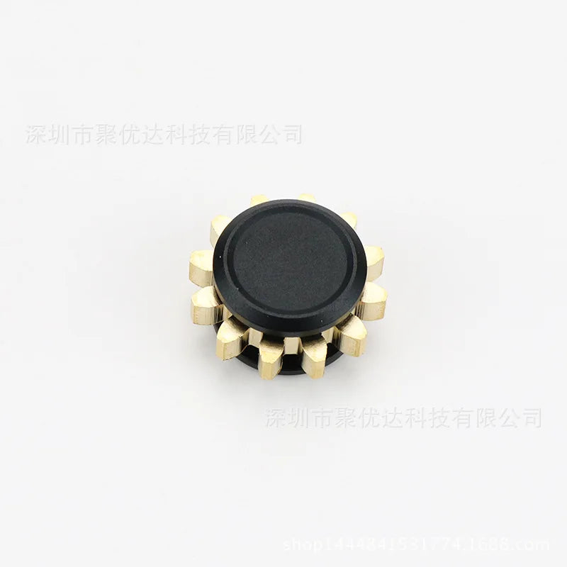 Delicateness Gear Hand Spinner All Copper Fidget Spinner Nine Teeth Linkage Edc Metal Alloy Spinner Focus Toys Stress Relief