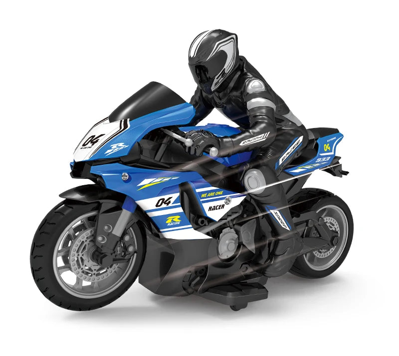 1/ 10 2.4G High Speed Remote Control RC Stunt Motorbike drift Car 30mins Drive Racing Motorbike RC Motorcycle Toy model