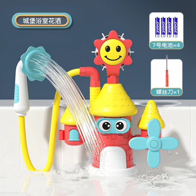 Baby Children's bath toys Water play toys Boys Girls bathing fun Electric water play artifact Fun shower toy