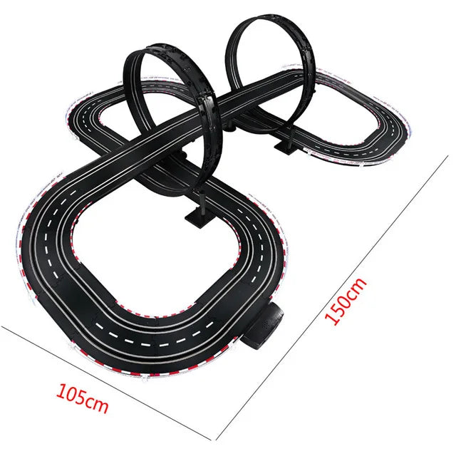 Electric Track Railway Remote Control Car Train Toys Autorama Racing Track Circuit Voiture Slot Car Railway Toys For Boy Kids