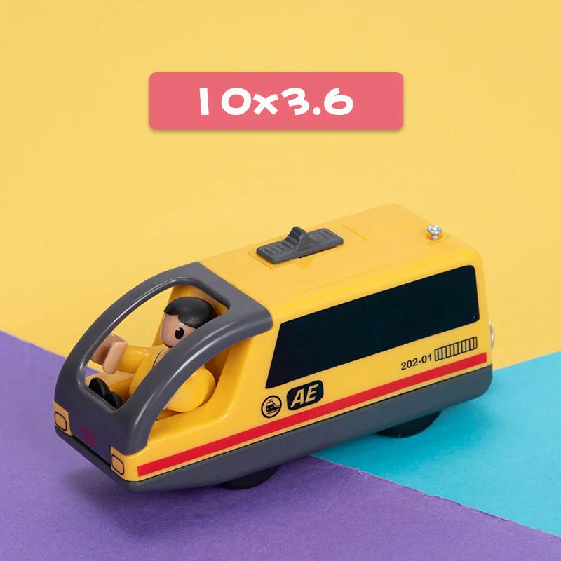 Kids RC Electric Trains Locomotive Magnetic Train Diecast Slot Toy Fit For Brio Wooden Railway Train Tracks Toys For Children