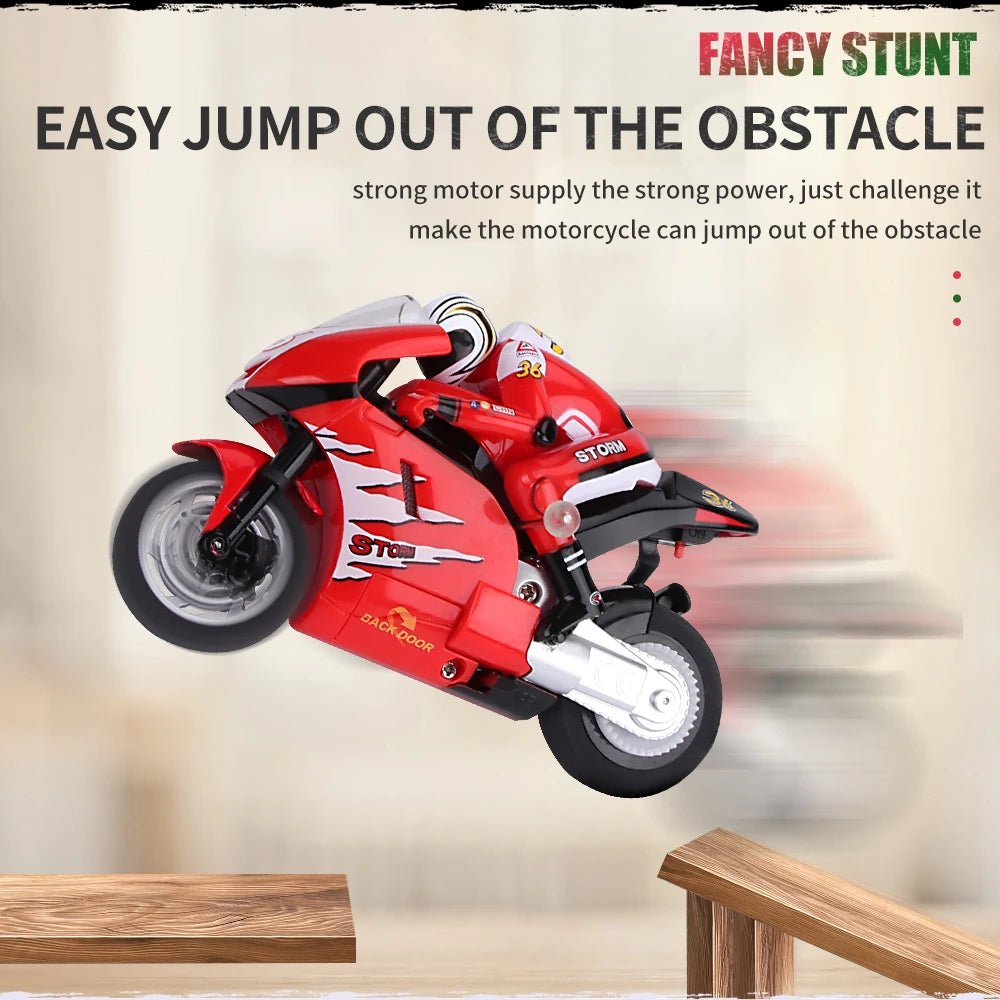 Doki Cool Mini Moto Kids Motorcycle Electric Remote Control RC Car mini Recharge 2.4Ghz Racing Motorbike Toys Boys Adults