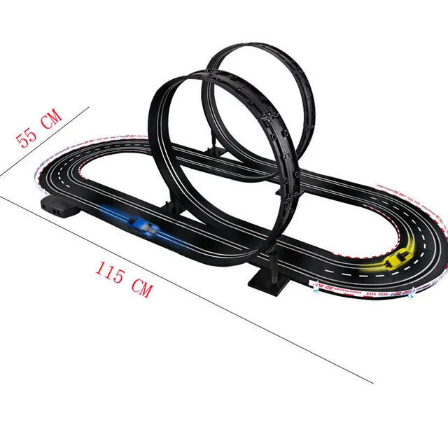 Electric Track Railway Remote Control Car Train Toys Autorama Racing Track Circuit Voiture Slot Car Railway Toys For Boy Kids