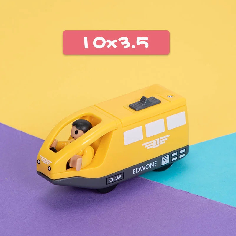 Kids RC Electric Trains Locomotive Magnetic Train Diecast Slot Toy Fit For Brio Wooden Railway Train Tracks Toys For Children
