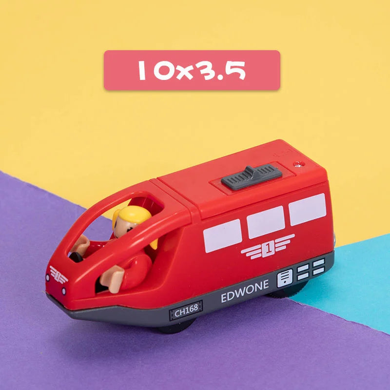Kids RC Electric Trains Locomotive Magnetic Train Diecast Slot Toy Fit For Brio Wooden Railway Train Tracks Toys For Children