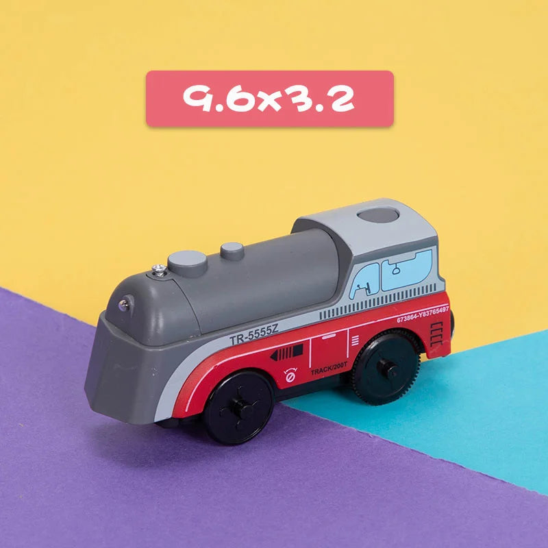 Kids RC Electric Trains Locomotive Magnetic Train Diecast Slot Toy Fit For Brio Wooden Railway Train Tracks Toys For Children