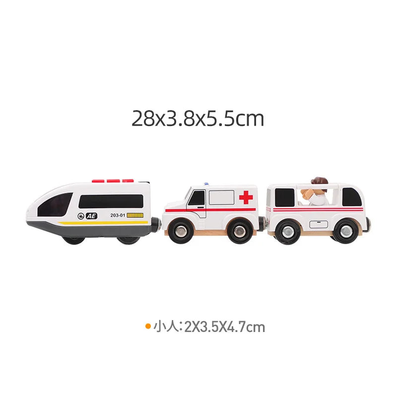 Kids RC Electric Trains Locomotive Magnetic Train Diecast Slot Toy Fit For Brio Wooden Railway Train Tracks Toys For Children
