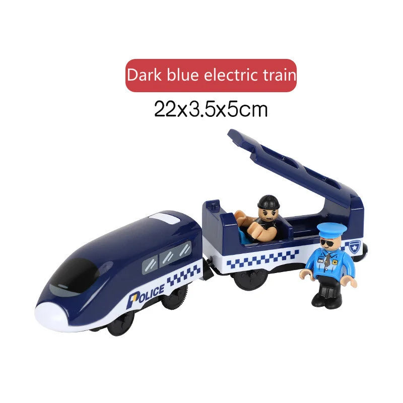 Kids RC Electric Trains Locomotive Magnetic Train Diecast Slot Toy Fit For Brio Wooden Railway Train Tracks Toys For Children