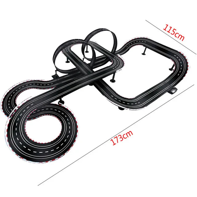 Electric Track Railway Remote Control Car Train Toys Autorama Racing Track Circuit Voiture Slot Car Railway Toys For Boy Kids