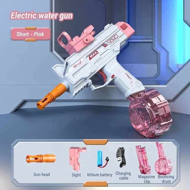 New Water Gun Electric Pistol Shooting Toy Gun Full Automatic Summer Pool Beach Toy For Kids Children Boys Girls Adult Toys