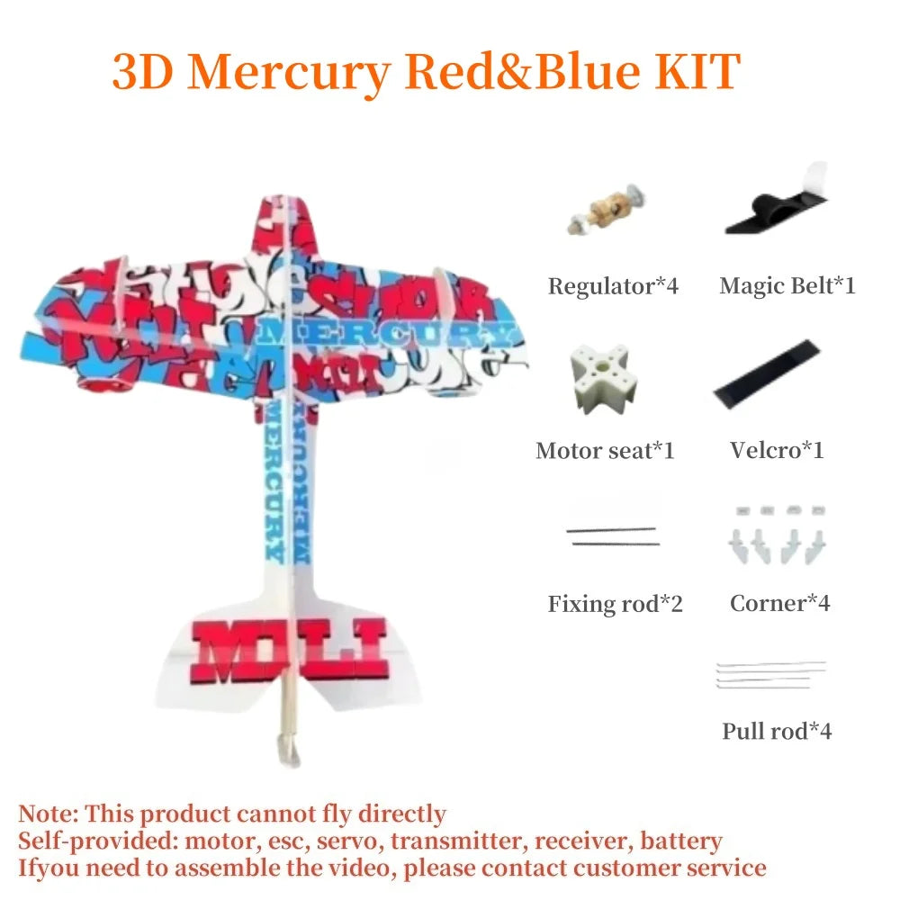 3D Mercury Fixed-wing Aerobatic Magic Board Plane Rc Airplane Take Your RC Flying To The Next Level KIT DIY Remote Control Plane