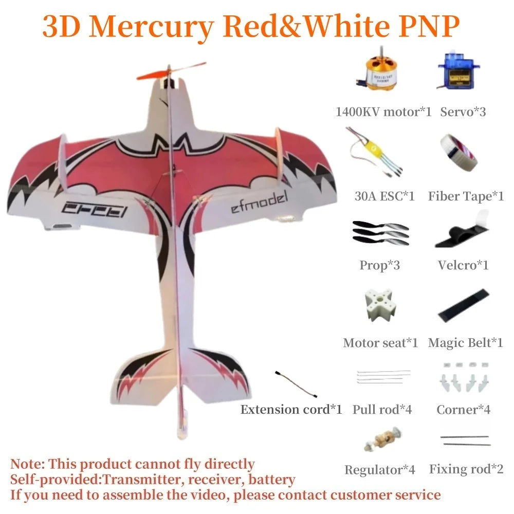3D Mercury Fixed-wing Aerobatic Magic Board Plane Rc Airplane Take Your RC Flying To The Next Level KIT DIY Remote Control Plane