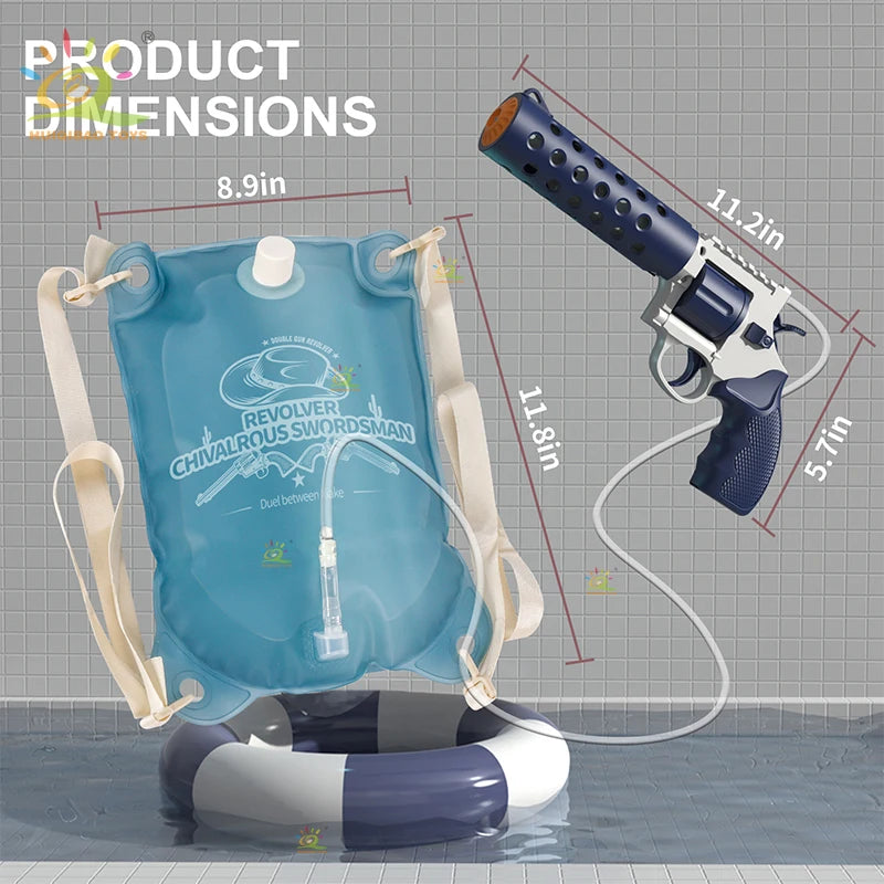 Electric water gun, revolver, single gun, double gun backpack, automatic summer outdoor toy, beach splashing, shooting game