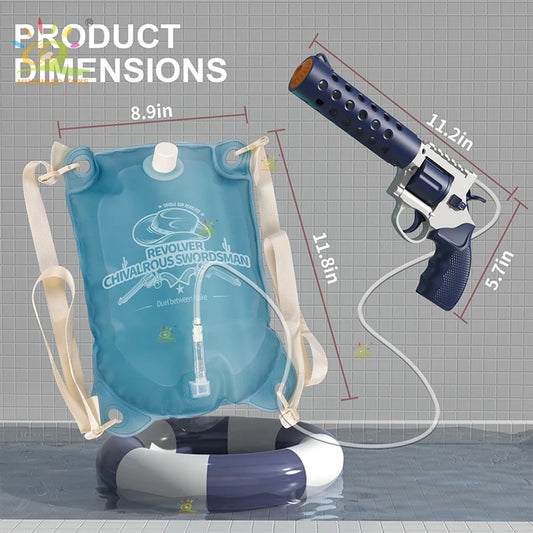 Electric water gun, revolver, single gun, double gun backpack, automatic summer outdoor toy, beach splashing, shooting game