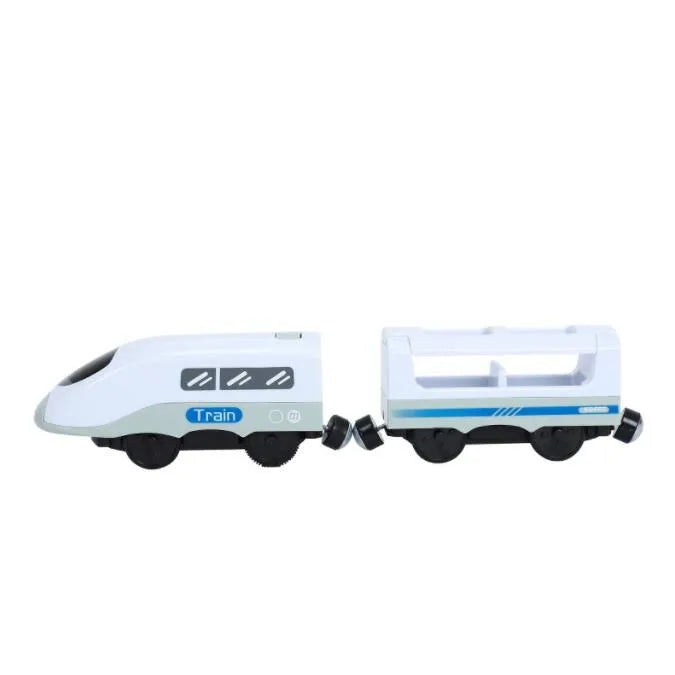New Kids RC Electric Train Locomotive Magnetic Train Diecast Toy Fit for Wooden Train Railway Track Toys for Children