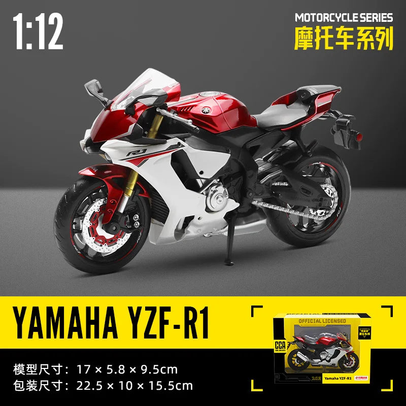 CCA 1:12 SUZUKI GSX-R1000 Alloy Motocross Licensed Motorcycle Model Toy Car Collection Gift Static die Casting Production
