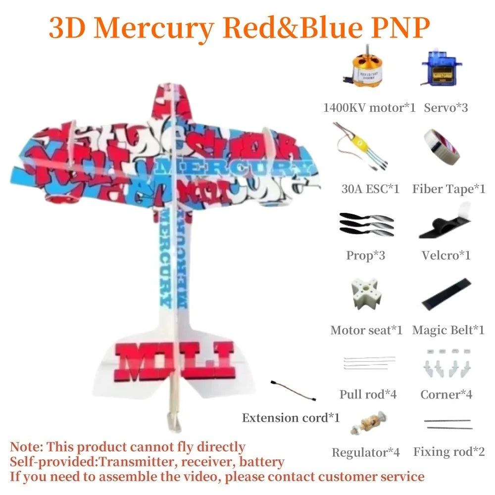 3D Mercury Fixed-wing Aerobatic Magic Board Plane Rc Airplane Take Your RC Flying To The Next Level KIT DIY Remote Control Plane