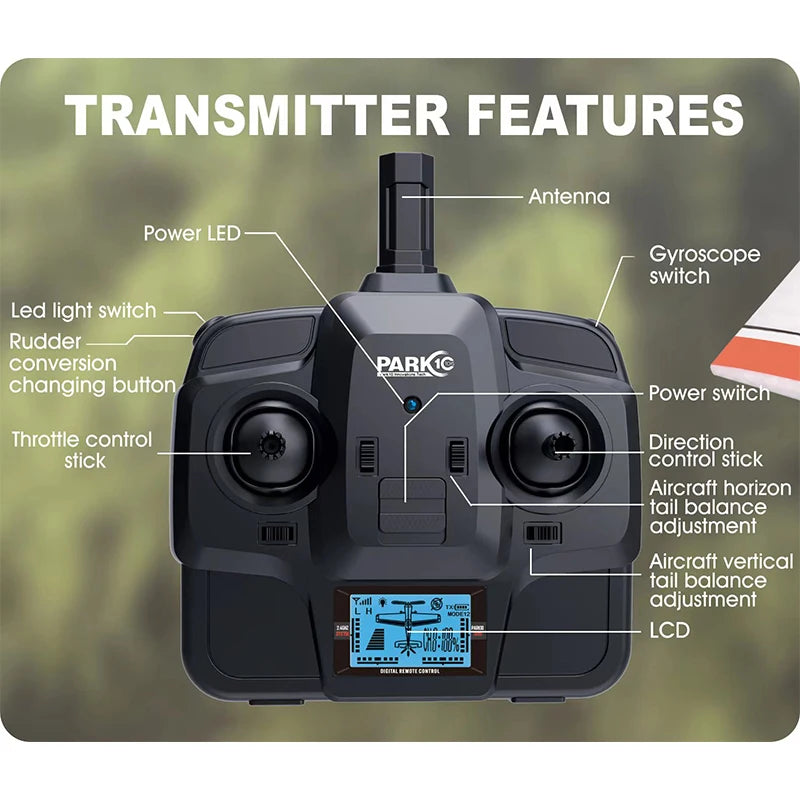 【C0】WLtoys 2.4G F949 LCD Version RC Airplane Cessna 182 3D6G 3Ch Fixed Wing Plane Outdoor Drone RTF With Gyroscope And Night